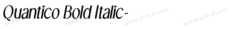 Quantico Bold Italic字体转换